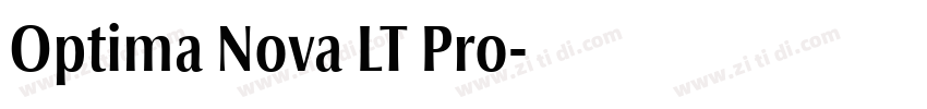 Optima Nova LT Pro字体转换